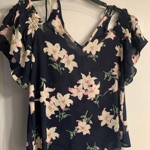 Off the shoulder floral print